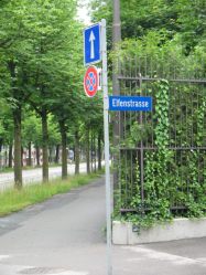 Elfenstrasse, Strassenschild Elfenstrasse, Strassenschild
