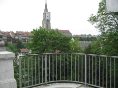 Kirchenfeldbrcke am Brckenkopf, Sicht
                        aufs Mnster