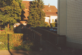 Langete-Spaziergang 1997, hlzerne
                          Fussgnger-Velobrcke