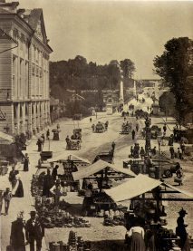 Bern, Chachelimrit auf dem Kornhausplatz
                          1899