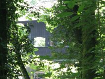 M�nchenstein: Alte Birsbr�cke, die
                        Holzbr�cke 02