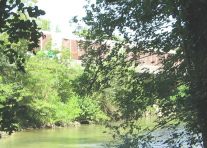 M�nchenstein: Sicht auf die Autobahn H18
                        ("Hochleistungsstrasse") vom anderen
                        Birsufer gegen�ber 04