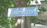 Muttenz: Strassenschild Junkermattstrasse
