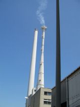 Muttenz: Rothausstrasse, weisser Kamin 04, oberer
                Teil