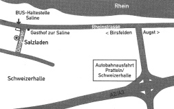 Die R�ckseite der Visitenkarte vom
                        Salzladen mit einer kleinen Karte