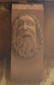 Spalentor, Vorwerk, Innenfigur 08,
                                B�rtiger mit Locken