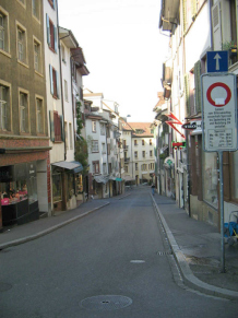 Basel, Spalenberg 04, Mittlerer Teil mit
                      Steigung