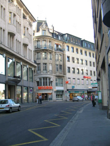 Basel, Eisengasse in Richtung Mittlere
                      Br�cke