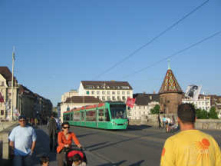 Basel,
                    Mittlere Br�cke, K�ppelijoch mit Combinotram