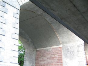 Basel, Viaduktstrasse, Viaduktbogen oberer
                      Teil