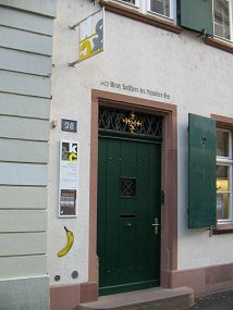 Basel, Sankt-Alban-Vorstadt 28,
                        Karikaturmuseum, Eingang