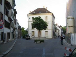Basel, Sankt-Alban-Vorstadt, Baum an der
                        Kreuzung mit dem M�hlenberg