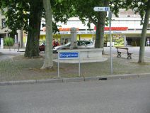 FCB-Terror 027: Sieger-Globus 05,
                        Strassenschild Birsigstrasse