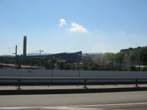 IWB Fernheizkraftwerk im Gundeli 03: Kamin,
                        Sicht von der Margarethenbr�cke 01