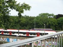 Autobahn-Terror 17, Autobahnbr�cke der
                        Gellertstrasse, Zug