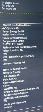 Chemie-Terror 51: Mattenstrasse,
                        Chemieareal 1047, Eingangsschild