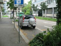 Gel�ndewagen-Terror, Leimenstrasse, von
                        hinten, BL-Nummer