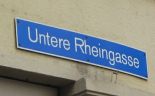 Messenutten-Terror 11, Strassenschild
                        Untere Rheingasse