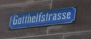 Schulhausglockenterror 06, Strassenschild
                        Gotthelfstrasse