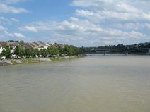 Der braune Rhein, Sicht auf den Oberen
                        Rheinweg
