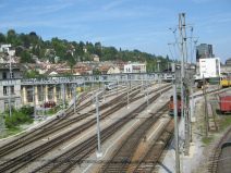St. Gallen: St.-Leonhardstrasse, Geleise
                        des Hauptbahnhofs 01