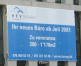 St. Gallen: Geltenwilenstrasse, B�rohaus
                        ohne Stil, Vermietungsplakat