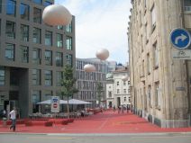 St. Gallen: Sicht in die rote
                        Schreinerstrasse, Totale