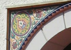 St. Gallen: Frongartenstrasse, Synagoge,
                        Eingangst�r seitlich