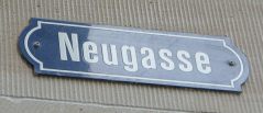St. Gallen: Strassenschild Neugasse