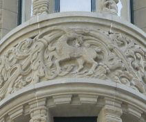 St. Gallen: Eckhaus Webergasse /
                                  Oberer Graben, Erker oberes Relief