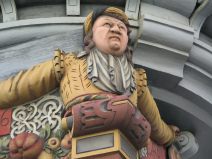 St. Gallen: Gallusstrasse,
                                  Erkerfigur, Nahaufnahme