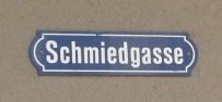St. Gallen: Strassenschild Schmiedgasse