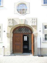 St. Gallen: Eingang zur Stiftsbibliothek