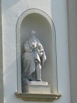 St. Gallen: Klosterkirche, Seitenfassade,
                        Figur 03