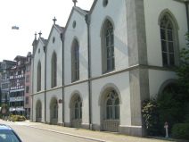 St. Gallen: Zeughausgasse, Fassade der St.
                        Laurenzenkirche