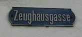 St. Gallen: Strassenschild Zeughausgasse