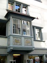 St. Gallen: Spisergasse, blauer, bemalter
                        Erker