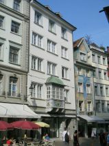 St. Gallen: Spisergasse 19, Haus mit
                        bemaltem Erker