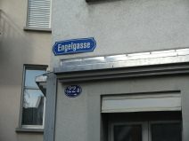 St. Gallen: Strassenschild Engelgasse