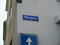 Winterthur: Strassenschild Obergasse