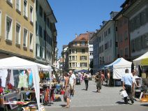 Winterthur: Metzggasse, Strassenbild mit
                        H�userzeilen