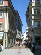 Winterthur: Metzggasse, Strassenbild mit
                        H�userzeilen
