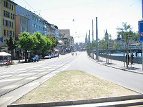 Zurich Central Square, sight of Limmat
                        Quay