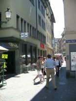 Zurich: Niederdorfstrasse (Downtown
                        Street)