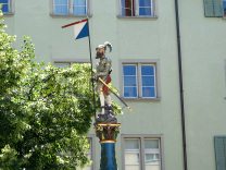 Stuessi Yard fountain, standard bearer