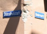Street corner St�ssihofstatt / Rindermarkt
                        (Stuessi Yard Square / Beef Market Place)