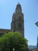 Zurich, Great Cathedral, the spires
