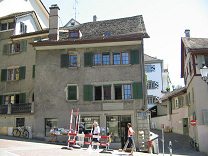 Zurich, Kirchgasse 22 (Church Alley no.
                        22), second hand bookshop "EOS"