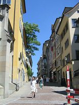 Zurich, Kirchgasse (Church Alley), row of
                        houses