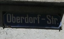 Road sign "Oberdorfstrasse"
                        ("Upper Town Street")